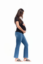 Load image into Gallery viewer, 30" Maternity Slim Boot Jean w/ Bellyband in Tobias