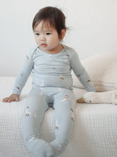 Load image into Gallery viewer, Günamüna Cowboy Goose Light Blue Convertible Pajamas