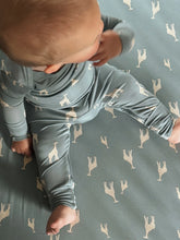 Load image into Gallery viewer, Günamüna Giraffe Moss Sage Convertible Pajamas