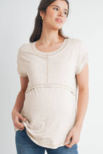 Load image into Gallery viewer, Double Layer Short Sleeve Maternity Nursing Top