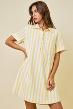 Load image into Gallery viewer, Striped Easy Shirt Dress