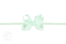 Load image into Gallery viewer, 1/4" Nylon Pantyhose Headband w/ Scalloped Edge Bow