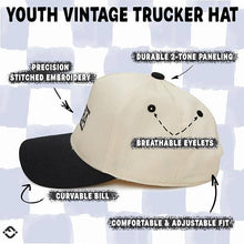 Load image into Gallery viewer, Kids/Baby Two Tone Vintage Cap - Bubba (Black/Beige)