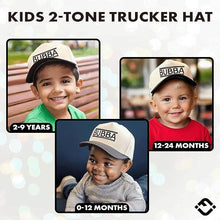 Load image into Gallery viewer, Kids/Baby Two Tone Vintage Cap - Bubba (Black/Beige)