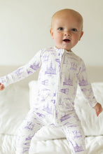 Load image into Gallery viewer, Lavender Toile Double Zipper Bamboo Sleeper