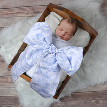 Load image into Gallery viewer, Newborn Swaddle Sash Toile de Jouy Safari