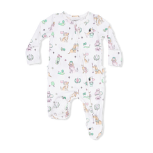Load image into Gallery viewer, Country Club Dogs Pink 2 Way Ruffle Back Zipper Footie