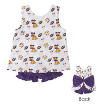 Load image into Gallery viewer, Varsity Purple Blaire Bow Back Set