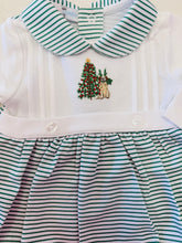 Load image into Gallery viewer, Boys Christmas Pals Hand Embroidered Bubble Romper