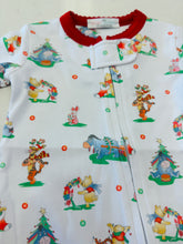 Load image into Gallery viewer, Jingle Bear Joy Pima Zipper Footie
