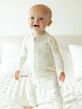 Load image into Gallery viewer, Green Toile Double Zipper Bamboo Sleeper