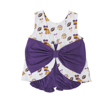 Load image into Gallery viewer, Varsity Purple Blaire Bow Back Set
