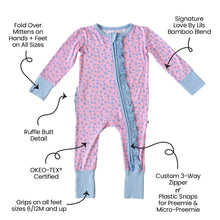Load image into Gallery viewer, Lillian Leopard Bamboo Ruffle Convertible Footie