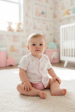 Load image into Gallery viewer, Cypress Row Snips and Snails Pink Little Layette Set
