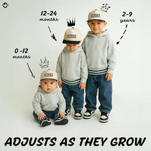 Load image into Gallery viewer, Kids/Baby Two Tone Vintage Cap - Bubba (Black/Beige)