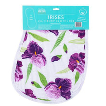 Load image into Gallery viewer, Iris Baby Burp Cloth & Bib Combo
