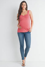 Load image into Gallery viewer, Mauve Sweetheart Sleeveless Maternity Top