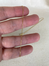 Load image into Gallery viewer, 18k Gold Filled Box Chain Very Thin 0.5mm Jewelry Components