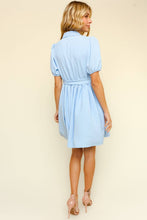 Load image into Gallery viewer, Cora Collar Short Sleeve Flare Solid Dress
