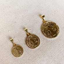 Load image into Gallery viewer, 18k Gold Filled Pendant of Saint Benedict Available In Three