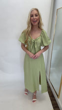Load and play video in Gallery viewer, Giselle Green Midi Dress