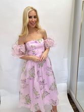 Load and play video in Gallery viewer, Lydia Lavender Floral Dress