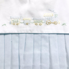 Load image into Gallery viewer, Petit Ami Romper with Train Embroidery #5524
