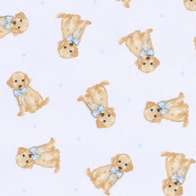 Load image into Gallery viewer, Sweet Golden Print Zip Footie - Light Blue