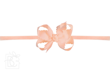 Load image into Gallery viewer, 1/4" Nylon Pantyhose Headband w/ Scalloped Edge Bow
