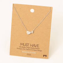Load image into Gallery viewer, Mini Double Heart Pendant Necklace
