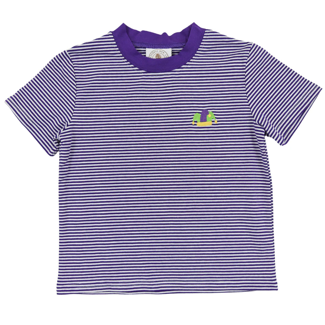 Purple Stripe Mardi Gras Tee