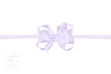 Load image into Gallery viewer, 1/4" Nylon Pantyhose Headband w/ Scalloped Edge Bow
