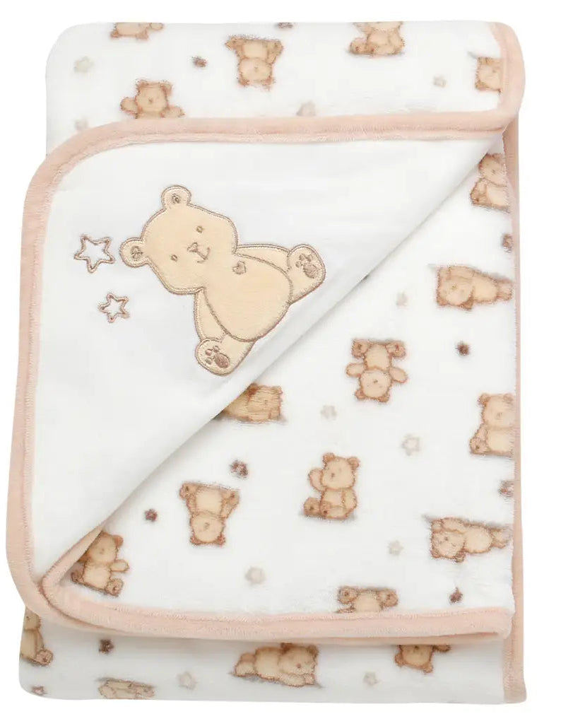 White Teddy Reversible Blanket