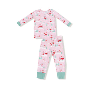 Golfing Mrs. Claus and Elves Long Sleeve Loungewear Set