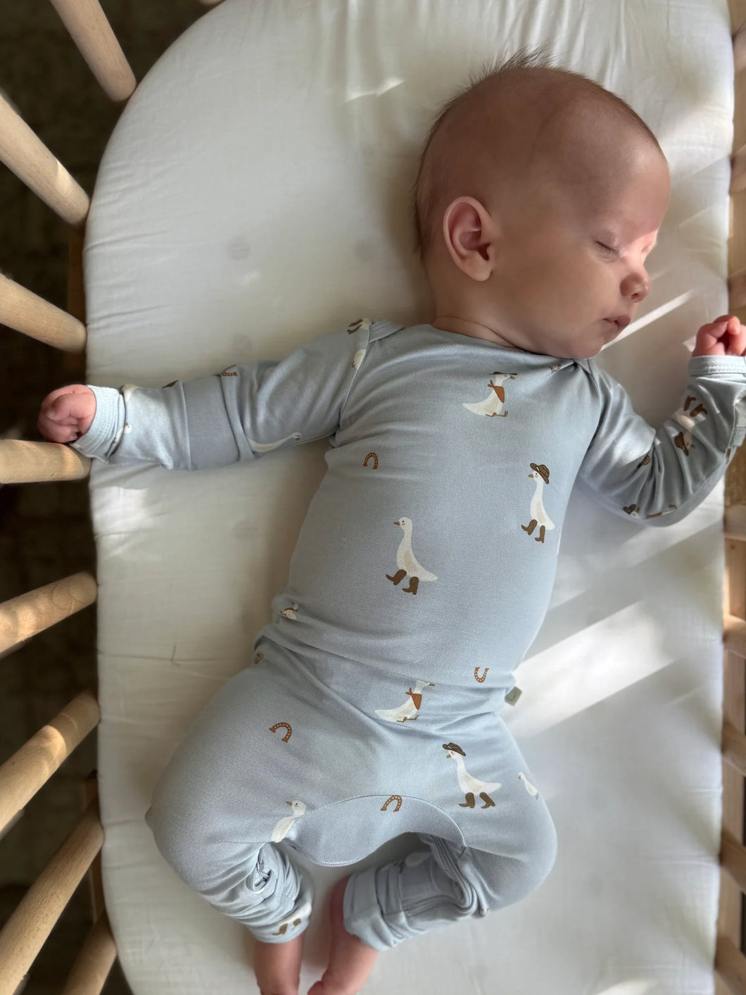 Günamüna Cowboy Goose Light Blue Convertible Pajamas