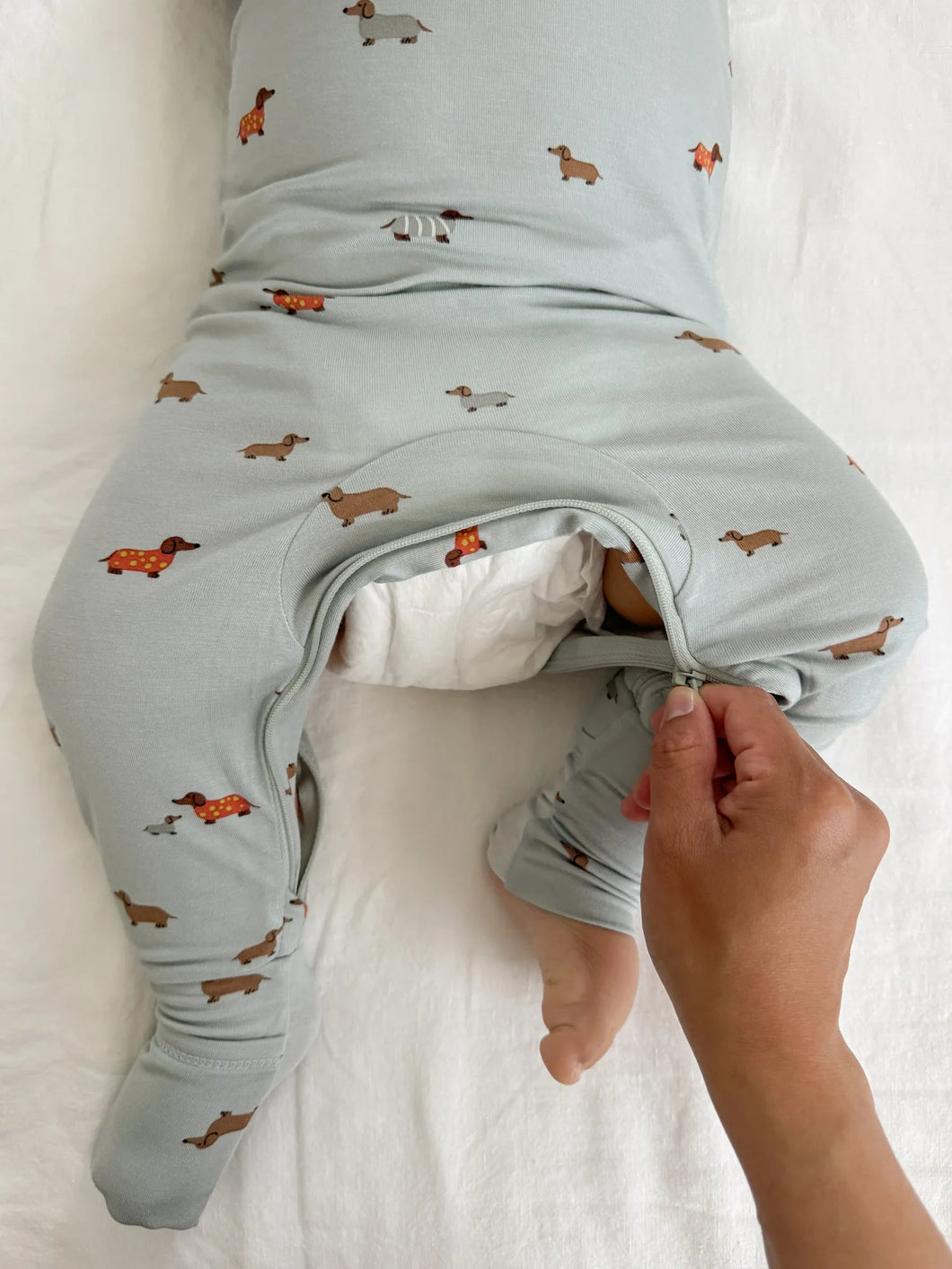 Günamüna Woof Sage Convertible Pajamas