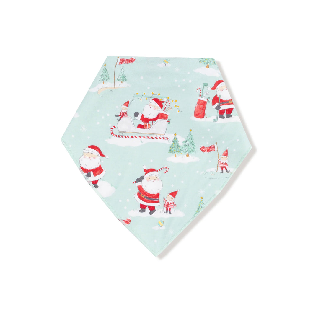 Golfing Santa and Elves Bandana Bib