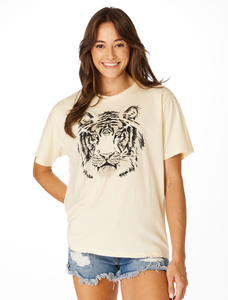 Tiger Distressed Boyfriend Tee