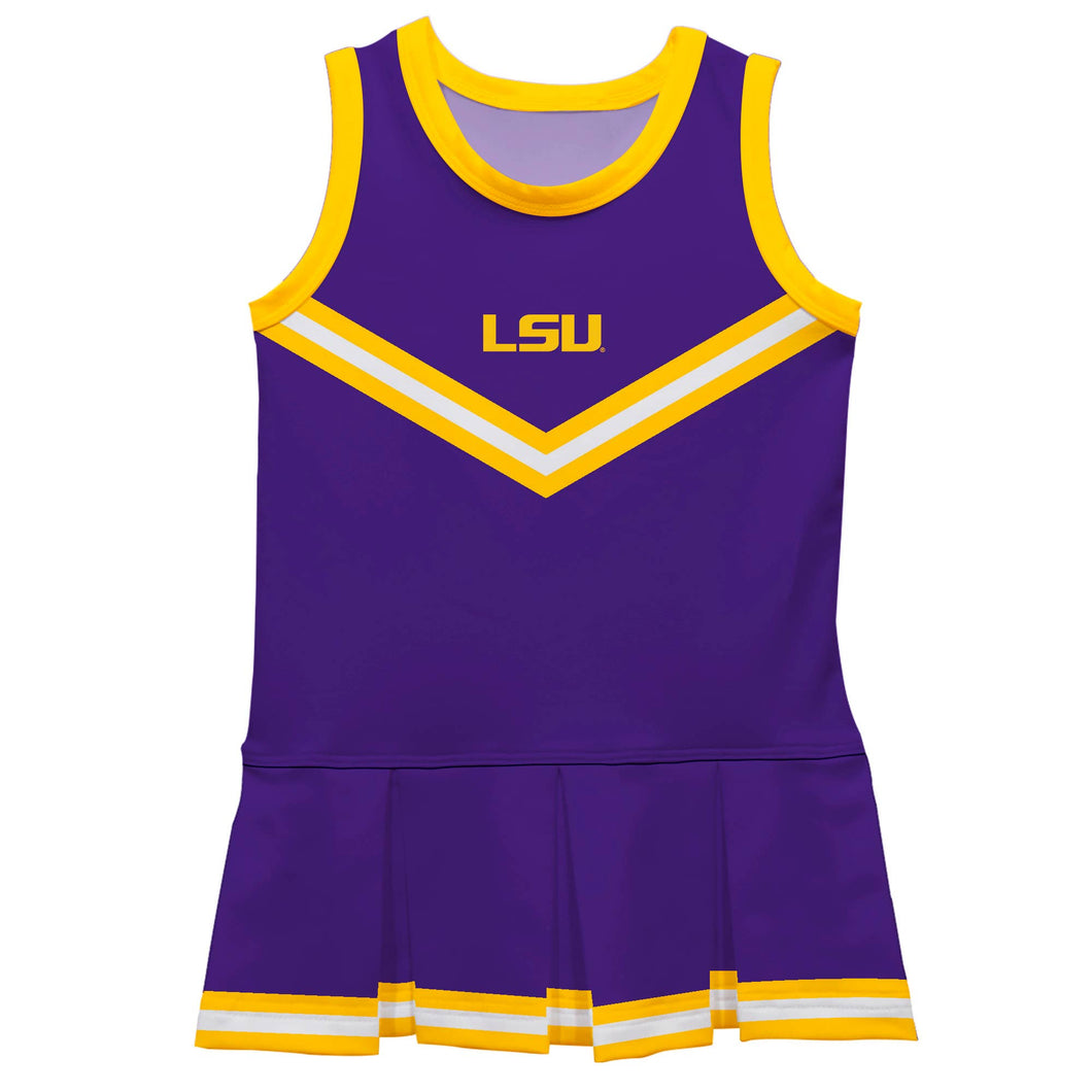 LSU Tigers Game Day Purple Sleeveless Cheerleader Dress