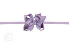 Load image into Gallery viewer, 1/4" Nylon Pantyhose Headband w/ Scalloped Edge Bow

