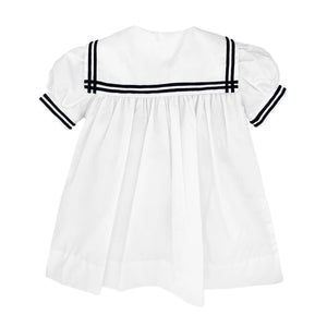 Petit Ami Nautical Sailor Dress in White #2160