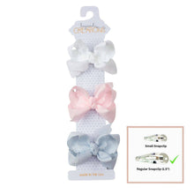 Load image into Gallery viewer, 3" Small Scalloped Edge Bow on Snap Clip (3 Pack)
