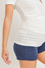 Load image into Gallery viewer, Myra V-Neck Side Ruched Maternity Basic Top
