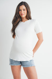 Willa White Maternity Top