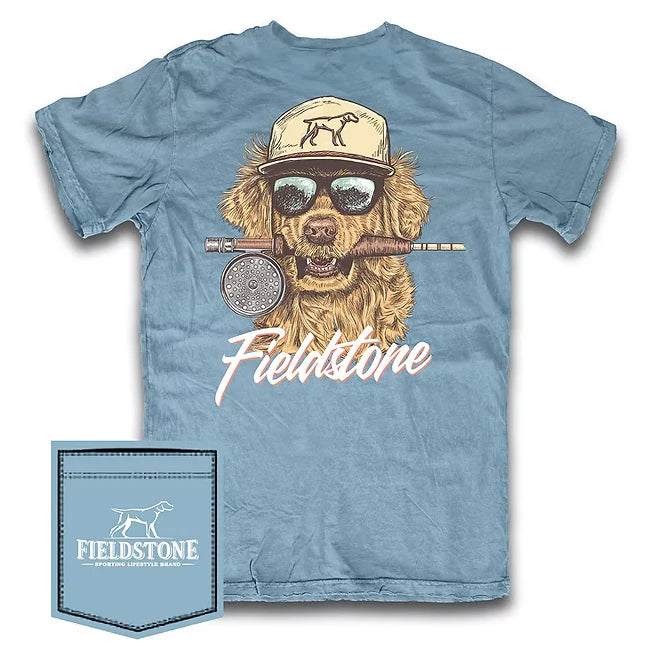 Ice Blue Retriever Reel Fieldstone T-Shirt - Men's