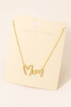 Load image into Gallery viewer, Pave Mom Pendant Necklace

