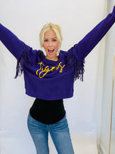 Load image into Gallery viewer, LSU Fringed Sweatshirt
