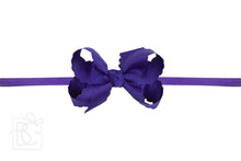 Load image into Gallery viewer, 1/4" Nylon Pantyhose Headband w/ Scalloped Edge Bow
