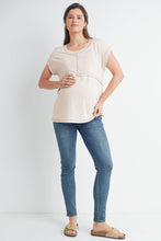 Load image into Gallery viewer, Double Layer Short Sleeve Maternity Nursing Top

