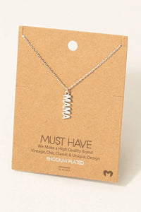Flat Mama Pendant Necklace